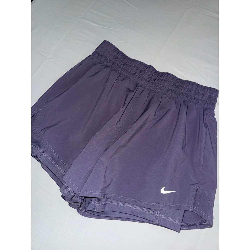 Nike Womens Dri-FIT 2-in-1 Running Shorts Purple Small Pockets RN56323